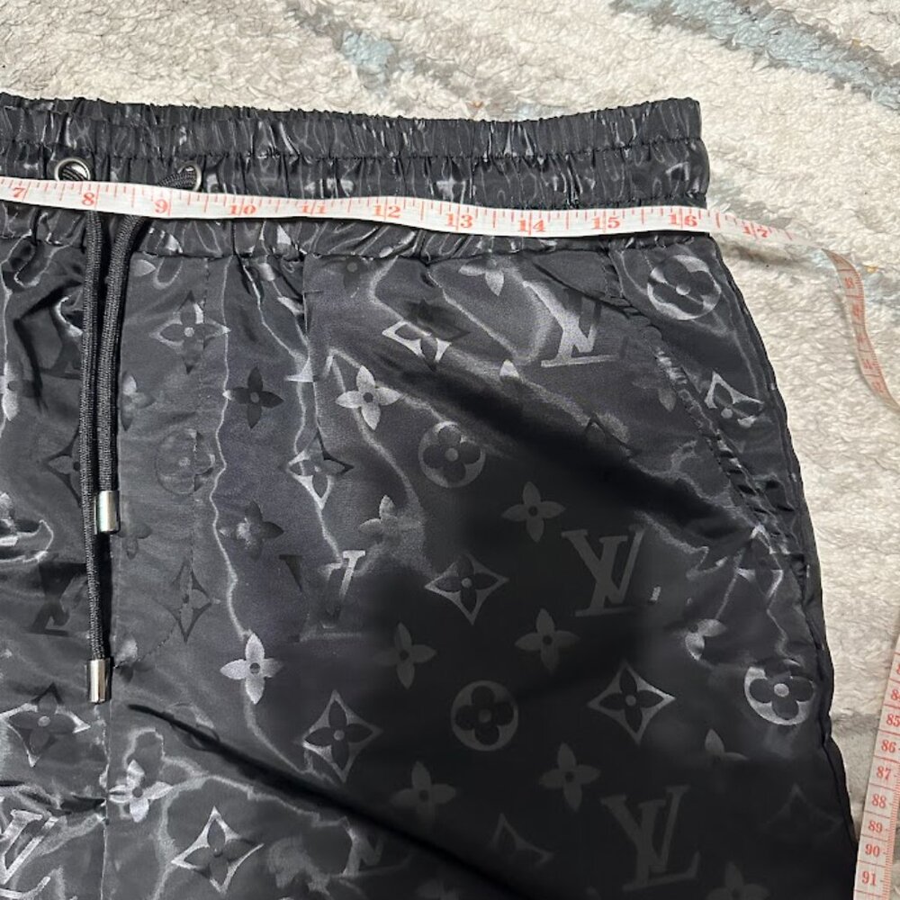 Men's Black Printed Swimming Trunks For The Pool Stylish Men's Short Size: M/L - Picture 5 of 9